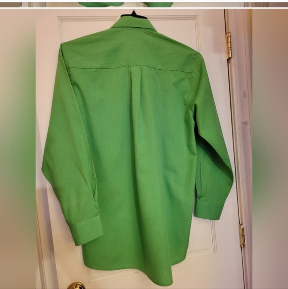 Daniel Ellissa Green Dress Shirt with Classic Collar and Long Sleeves SZ 16 1/2 - Picture 2 of 12